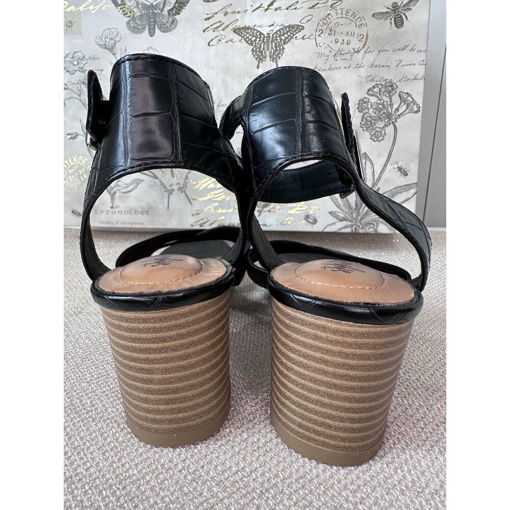 Style& Company Women's Leeza Black Alligator Print Sandals Size 9 - Picture 5 of 9